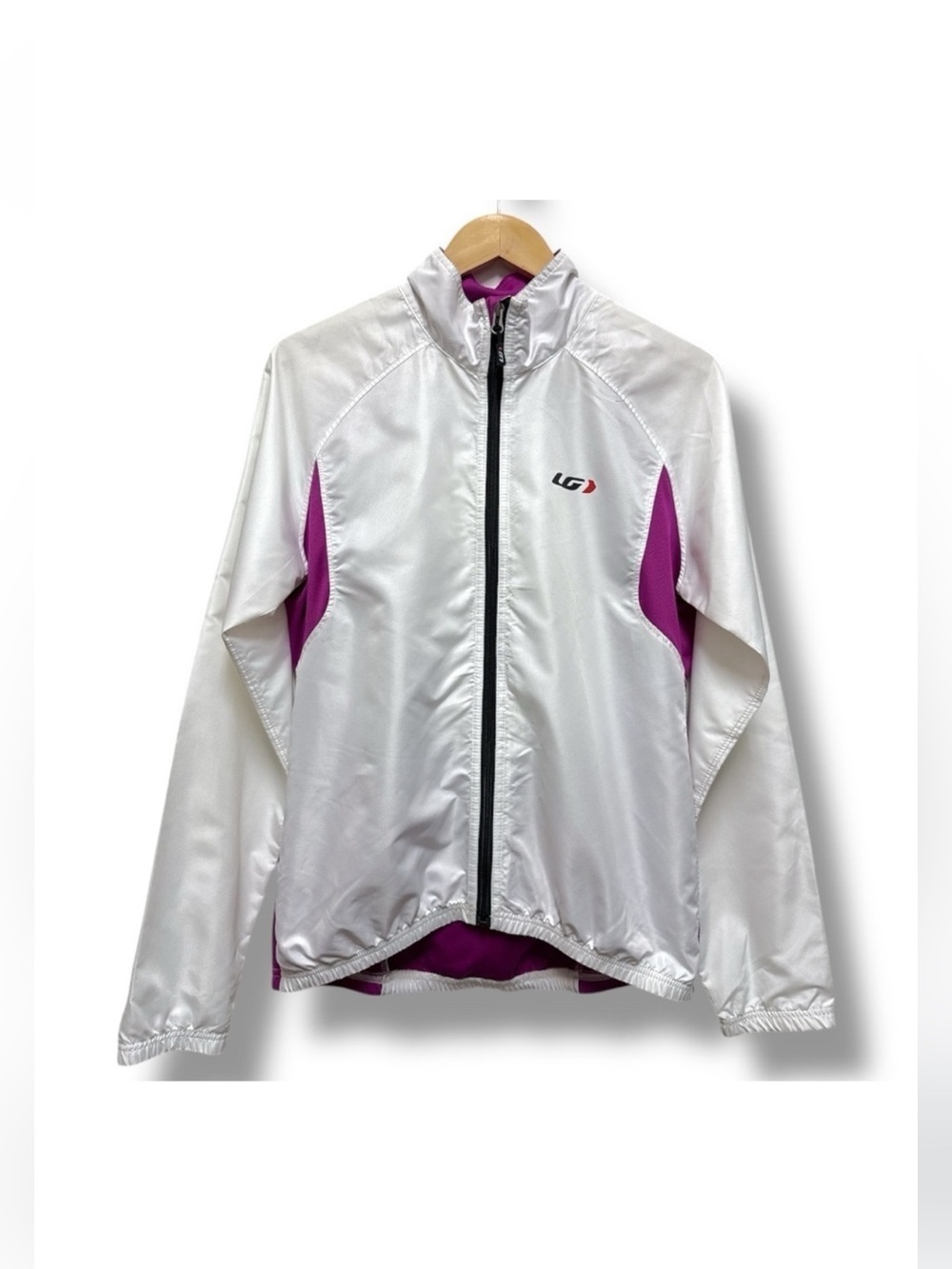 Louis Garneau Cycling Jacket White and Pink Size XL Technical Jacket
